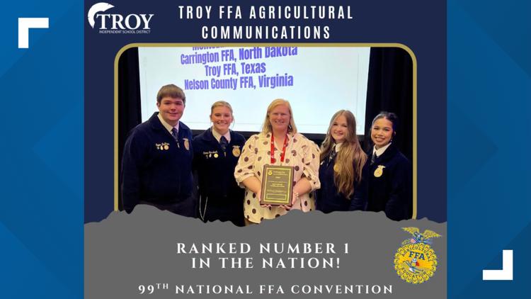 Troy FFA students place first in the nation in Agricultural Communications — KCEN (Central Texas)