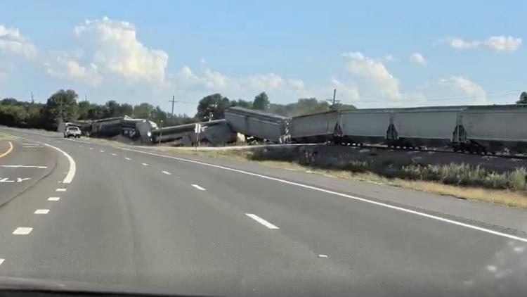 Train derailment causing road closure in Falls County — KCEN (Central Texas)