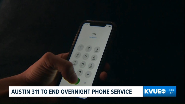 Austin 311 non-emergency call center to close overnight service starting Nov. 1 — KVUE (Austin), College Station Community news